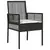 Bistro set za vrt 3 pcs Crna poliratan