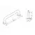 Cersanit S599-0183 - Ručka MILLE 20x3 cm sjajni hrom