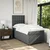 VIDAXL Box spring postelja z vzmetnico temno siva 80x200 cm blago