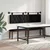 vidaXL Visoki naslon za glavo Črna 190 x 55 x 7 cm blago