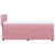 vidaXL Box spring postelja z vzmetnico roza 100x200 cm žamet