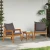 Bistro set s jastukom 3 pcs Smeđa Čvrsto drvo akacije