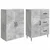 Set ormara 2 pcs Betonska siva 66 x 34,5 x 89,5 cm
