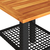Vrtni stol crni 40x40x42 cm od poliratana i drva bagrema