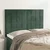 Vidaxl Vzglavje postelje temno zeleno 144x5x118/128 cm žamet