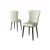 Hanah Home set trpezarijskih stolica Tita 6 kom, krem tkanina Babyface, braon metalne noge