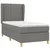 Vidaxl Box spring postelja z vzmetnico temno siva 90x190 cm blago