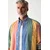 TOMMY HILFIGER Srajca Relaxed Fit Multicolour Stripe azur / rumena / temno zelena / oranžna