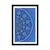 Plakat s paspartujem okrasna Mandala s čipko v modri barvi - 40x60 white