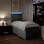 Vidaxl Box spring postelja z vzmetnico svetlo siva 90x200 cm blago
