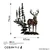 Wallity Zidna dekoracija Deer, 65x79 cm, Šarena