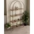 Hanah Home Linda polica za knjige 80 × 172 × 30 cm, antik / bronzano staklo