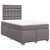 Vidaxl Box spring postelja z vzmetnico siva 120x190 cm umetno usnje