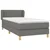 Vidaxl Box spring postelja z vzmetnico temno siva 80x200 cm blago