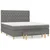 vidaXL Box spring postelja z vzmetnico temno siva 160x200 cm blago
