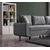 Atelier del Sofa Ugaona sofa na razvlačenje Flavia, 230x72x125 cm, Siva