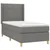 Vidaxl Box spring postelja z vzmetnico temno siva 90x190 cm blago