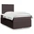 Vidaxl Box spring postelja z vzmetnico temno rjava 120x190 cm blago