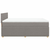 Vidaxl Box spring postelja z vzmetnico taupe 140x200 cm blago