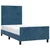 Vidaxl Posteljni okvir brez vzmetnice temno moder 90x200 cm žamet