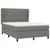 Vidaxl Box spring posteljni z vzmetnico temno siv 140x190 cm blago