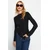 Trendyol Milla ženska bluza Twoaw24Bz00393, Crna-Crna