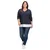 SHEEGO Pulover temno modra/bela