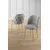 Hanah Home set trpezarijskih stolica Axle 2 kom, siva tkanina Babyface, zlatne metalne noge