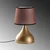 Opviq Stona lampa Gota-15475, Zlatno-braon