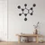 WallXpert metalni zidni ukras 5027, strukturna formula molekula kofeina, 75 x 72 cm, crni