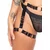 Kinky Diva Multi Ring Thigh Harness Black