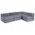 Modularna sofa 4 pcs Siva Tkanina