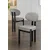 Hanah Home set trpezarijskih stolica Dore 4 kom, siva tkanina Babyface, crne metalne noge