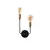 Opviq Zidna lampa 2 x E27 Max 40, Crna