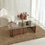 Hanah Home Escape Klub sto, 105x30x65cm, Braon