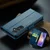 CaseMe Ovitek Flip za Samsung Galaxy A54 5G, denarnica Litchi, moder