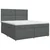 vidaXL Postelja boxspring z vzmetnico Temno siva 160 x 200 cm Blago