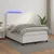 vidaXL Box spring postelja z vzmetnico LED bela 120x190 cm um. usnje