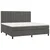 vidaXL Box spring postelja z vzmetnico temno siva 200x200 cm žamet