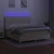 Vidaxl Box spring postelja z vzmetnico LED krem 180x200 cm blago