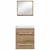 Set namještaja za kupaonicu 2 pcs Crni hrast Konstruirano drvo