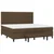 Vidaxl Box spring postelja z vzmetnico temno rjav 200x200 cm blago