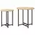 Set pomoćnih stolića 2 pcs Sonoma hrast i crna