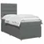 vidaXL Postelja boxspring z vzmetnico Temno siva 80 x 200 cm Blago