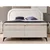 Bela boxspring postelja s prostorom za shranjevanje 180x200 cm Ornes – Ropez