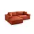 Atelier del Sofa Ugaona garnitura Pirlo 145x43x206cm Narandžasta