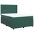 Vidaxl Box spring postelja z vzmetnico temno zelena 140x200 cm žamet