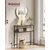 Songmics Konsolna miza 20x80x80 cm rjava