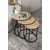 Hanah Home set od 3 pomoćna stola Milas 3, crni / orah