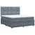 vidaXL Postelja boxspring z vzmetnico Temno siva 140 x 200 cm Žamet